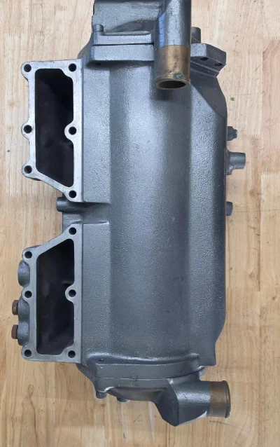 Yanmar 6LY2(A) Intercooler Housing.
This is a intercooler housing for Yanmar 6LYA and 6LY2 series, note that this housing is without using pre-heater glow plugs. Note that this is just the housing without inside Core. view 2