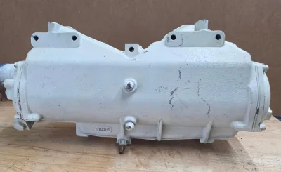 YANMAR 6CX530 Heat Exchanger. This is a “Take Off” heat exchanger for Yanmar Marine 6CX530, the Assembly part it been pressure tested and service, this part came out of an engine with low hours, engine block was damaged by accident so the part we remove are in very good conditions. view 2