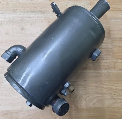 Yanmar 6LY2(A)-STP engine Oil cooler. a “Take Off” oil cooler for all 6LY2 series engine, also can be used for 6LYA series. This oil cooler was pressure tested, cleaned and service, ready to be used as exchange part. view 2