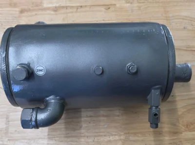 Yanmar 6LY2(A)-STP engine Oil cooler. a “Take Off” oil cooler for all 6LY2 series engine, also can be used for 6LYA series. This oil cooler was pressure tested, cleaned and service, ready to be used as exchange part. view 4